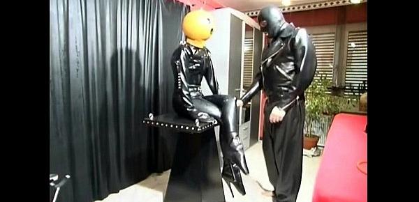  Slave girl gets tied up by her master
